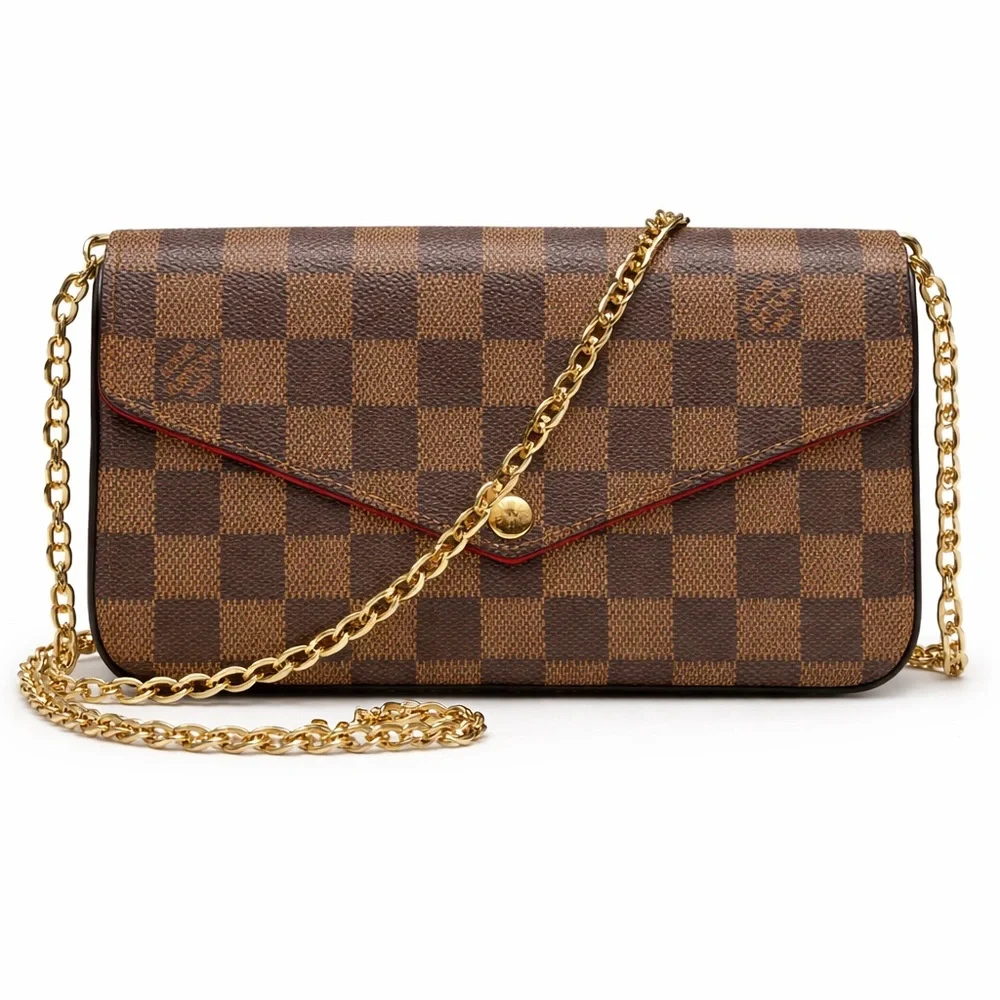 Louis Vuitton Félicie Pochette – Damier Ebene (N63032) – Like New - Picture 1 of 8